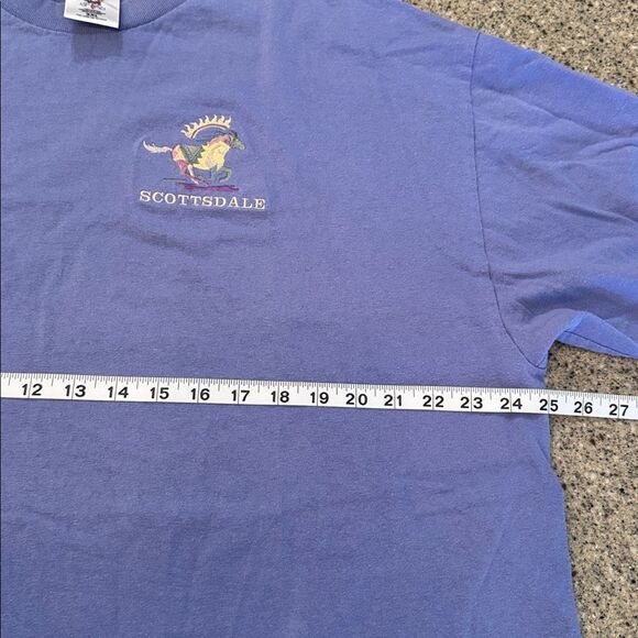 POLAR GRAPHICS Vintage 90s Y2K Southwest Embroidered Scottsdale AZ Graphic Tee - Picture 2 of 9